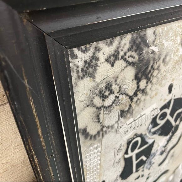 Wall mix media paint upcycled art by R-usé - Picture 3 of 7